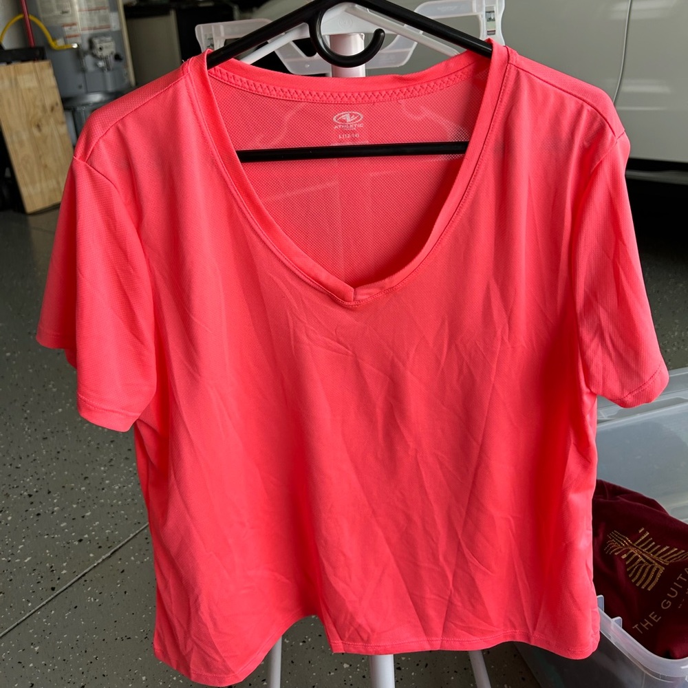 Women's Salmon Color Athletic Top